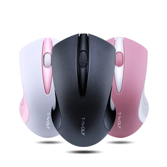 T-WOLF Q2 3-Buttons 1200 DPI 2.4GHz Wireless Mouse(Pink) by T-WOLF