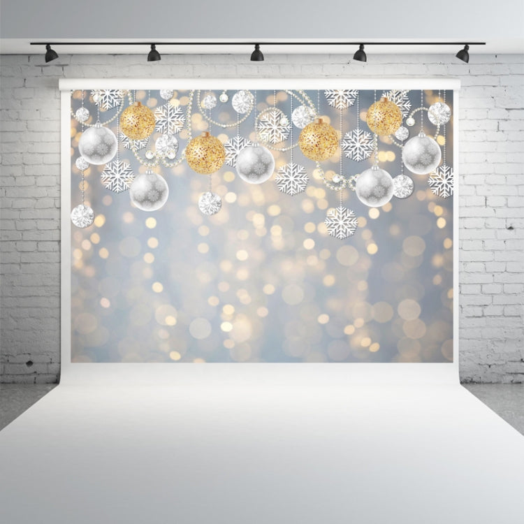 2.1m X 1.5m Christmas Ball Snowflake Party Decorative Photography Background by buy2fix