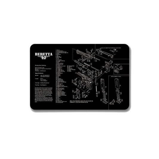 2 PCS Heat Transfer Non-Slip Single-Sided Office Gaming Mouse Pad 5mm(SPS-Beretta92-II) by buy2fix