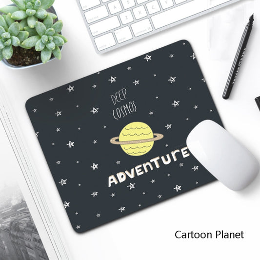 6 PCS Non-Slip Mouse Pad Thick Rubber Mouse Pad, Size: 21 X 26cm(Cartoon Planet) by buy2fix