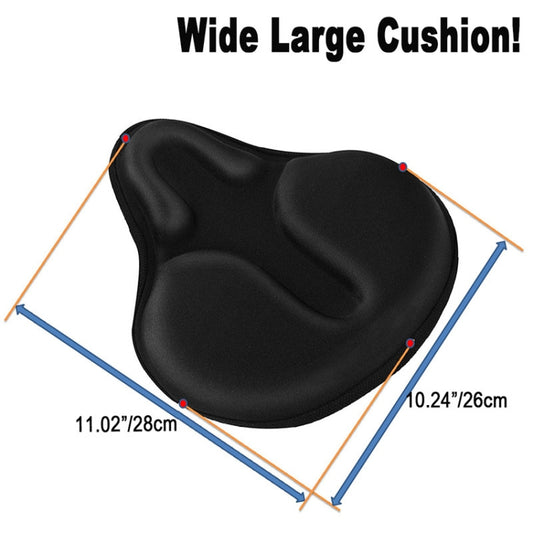 Bicycle Cushion Cover Mountain Bike Road Bike Thickened Silicone Cushion Cover Riding Equipment(Black) by buy2fix
