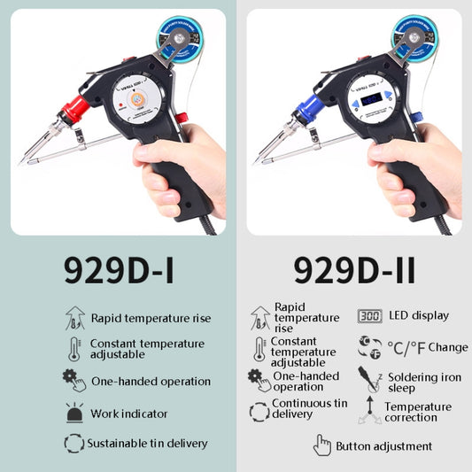 YIHUA Hand-Held Inner Heat Electric Soldering Iron Portable Automatic Delivery Of Tin Constant Temperature Soldering Iron,CN Plug, Model: 929D I Set 1 by buy2fix