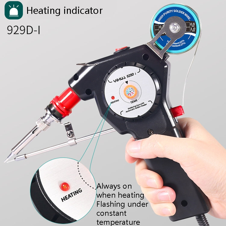 YIHUA Hand-Held Inner Heat Electric Soldering Iron Portable Automatic Delivery Of Tin Constant Temperature Soldering Iron,CN Plug, Model: 929D II Set 2 by buy2fix