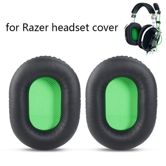 2 PCS Headset Sponge Cover For Razer V2, Colour: Black Skin Green Net by buy2fix