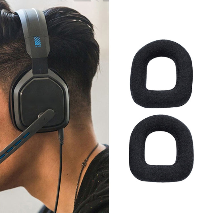 2 PCS Gaming Headset Sponge Protective Case Protein Leather Earmuffs for Logitech A50 by buy2fix