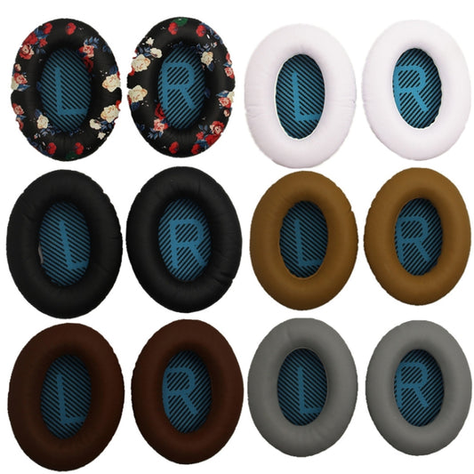 2 PCS Headset Sponge Cover For BOSE QC15 / QC3 / QC2 / QC25 / AE2 / AE2i(Print Color + Blue LR) by buy2fix