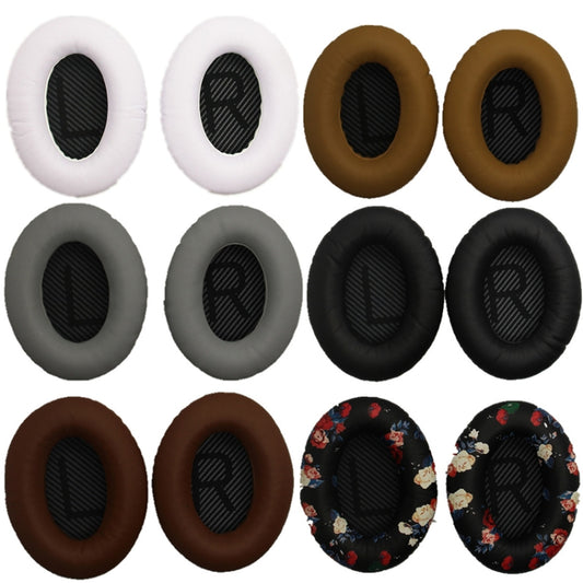 2 PCS Headset Sponge Cover For BOSE QC15 / QC3 / QC2 / QC25 / AE2 / AE2i(Coffee + Black LR) by buy2fix
