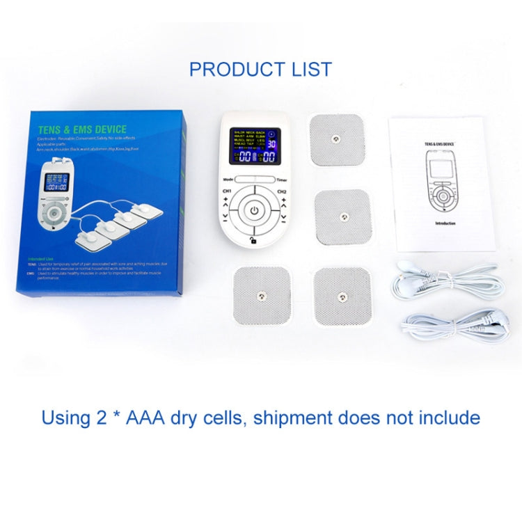 100B 12-mode Digital Meridian Physiotherapy Instrument Electronic Acupoint Pulse Acupuncture Massager, Specification: Battery Type(White) by buy2fix