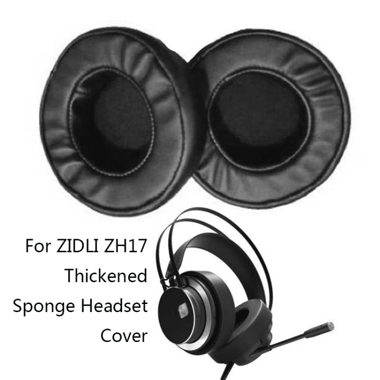 2 PCS For ZIDLI ZH17 Thickened Sponge Headset Cover(Black) by buy2fix