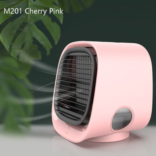 Desktop Cooling Fan USB Portable Office Cold Air Conditioning Fan, Colour: M201 Cherry Pink by buy2fix