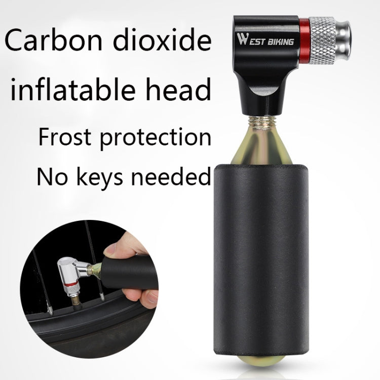 Bicycle CO2 Portable Mini Pump(Indicate Silver) by WEST BIKING
