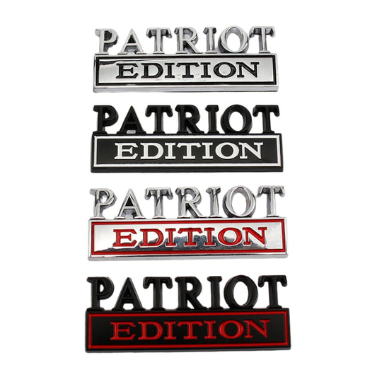 2 PCS Patriot Edition Metal Leaf Board Car Stickers Back Tail Box Label(Silver Red) by buy2fix