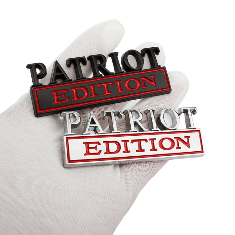 2 PCS Patriot Edition Metal Leaf Board Car Stickers Back Tail Box Label(Silver Black) by buy2fix