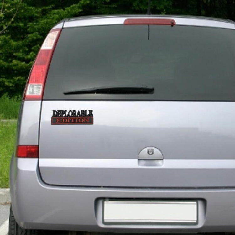 2 PCS Car Modified Metal Car Standard DEPLORABLE Edition Car Stickers(Black White) by buy2fix