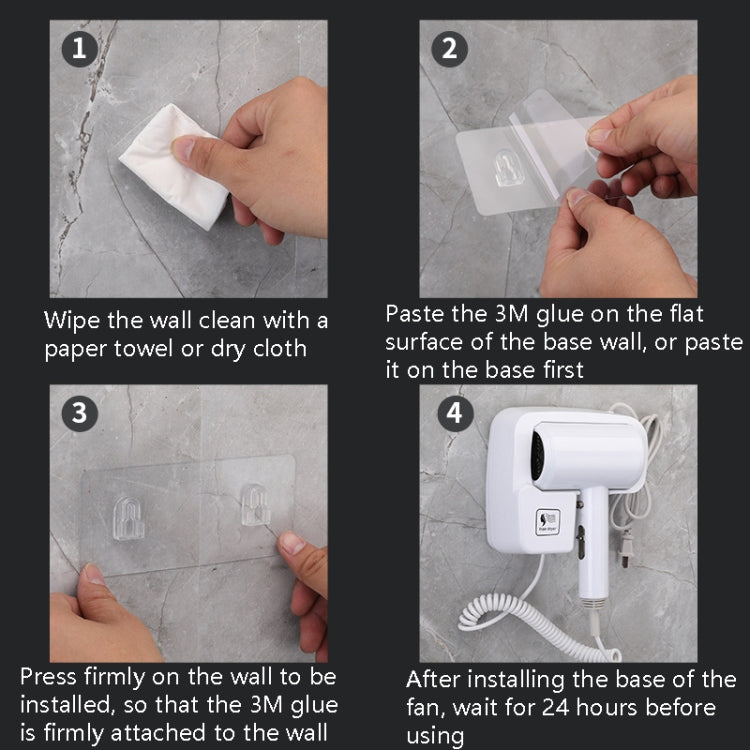 Hotel Hair Dryer Wall Mount High Power Hair Dryer Household Hair Cylinder Dryer, CN Plug(Hotel Hairdryer White) by buy2fix