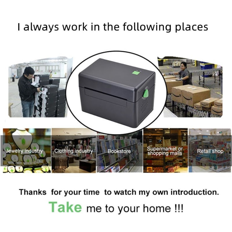 Xprinter XP-108B 4 Inch 108mm Label Printer Thermal Barcode Printer , Model: USB + Bluetooth Version by Xprinter