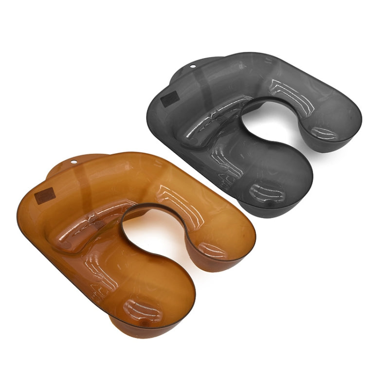 Potion Tank Shoulder Rest Hair Salon Curly Hair Perm Dye Transparent Shoulder Rest Hairdressing Tools(Brown) by buy2fix