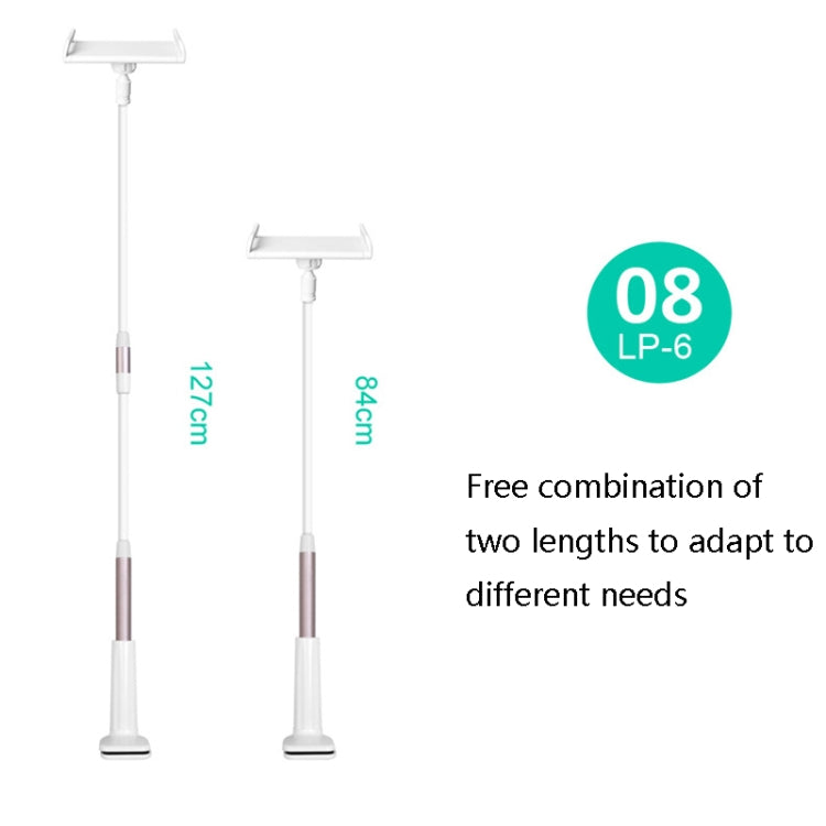 LP-6 Tablet Mobile Phone Lazy Bracket Detachable Bed Bracket, Style: Two-stage (Titanium Gray) by buy2fix