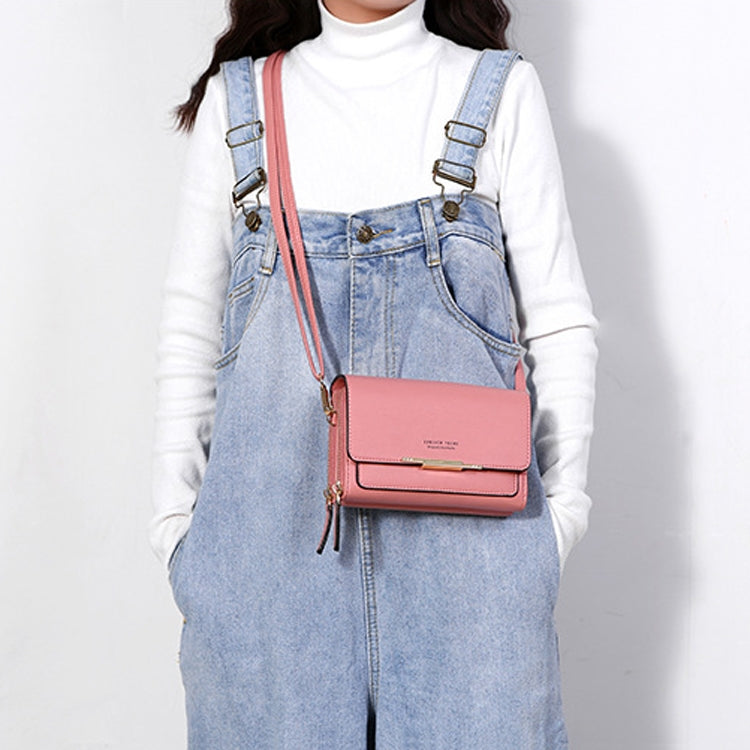 Ladies Wallet Large Capacity Multi-Function Shoulder Bag(Brown) by buy2fix