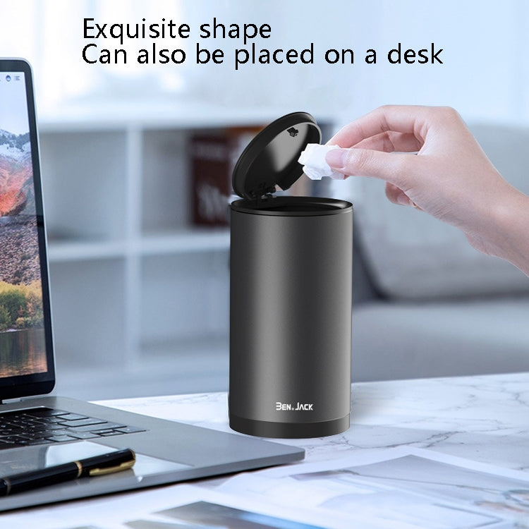 BEN.JACK Car Trash Can Multi-Function Storage Box In Car(Silver With 35 Garbage Bags) by BEN.JACK