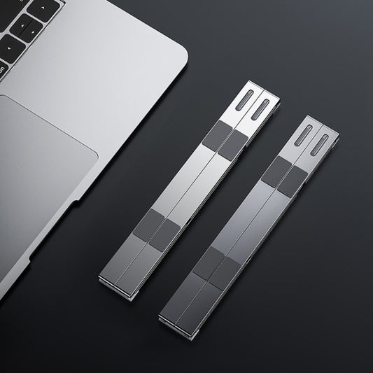 Oatsbasf Z02 Laptop Increasing Cooling Bracket Aluminum Alloy Desktop Adjustable Bracket(Gray) by Oatsbasf