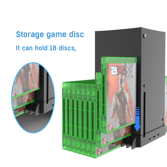 JYS X133 Multi-Function Cooling Base + Game Disc Storage For XBOXSeries X Host(Black) by JYS