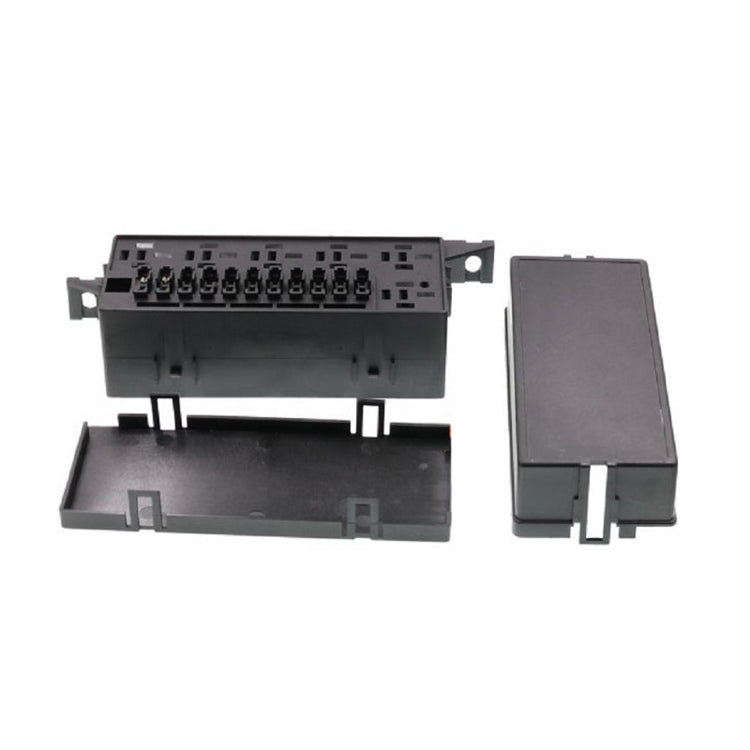 Car Modified 12V / 4Pin / 40A Black Shell 11-Way Fuse With 6-Way Relay Car Machine Cabin Link Inner Cassette Seat by buy2fix