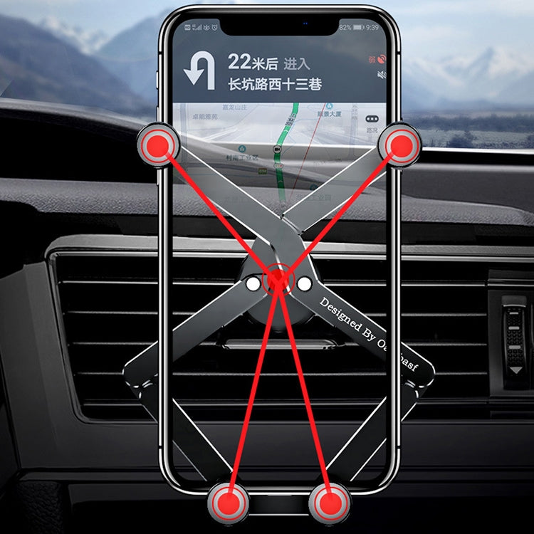 Oatsbasf 02750 Gravity Car Mobile Phone Holder In-car Navigation Buckle Bracket Air Outlet Bracket( Black) by Oatsbasf