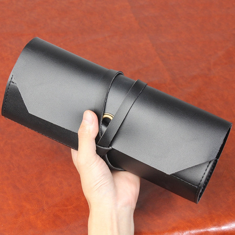 CL97 Multi-Function Toolkit Bundled Leather Tool Bag Double Thickened Two-Purpose Wrench Bag(Brown) by buy2fix