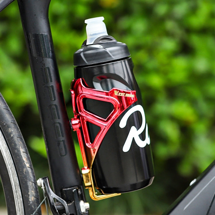 WEST BIKING YP0704033 Bicycle Gradient Water Bottle Holder PC Colorful Cup Bracket(Red Gradient Gold) by WEST BIKING