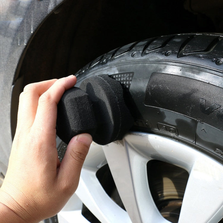 Hand-Grabbing Waves High Density Car Tire Wax Sponge Leather Wax Sponge, Specification: Small by buy2fix