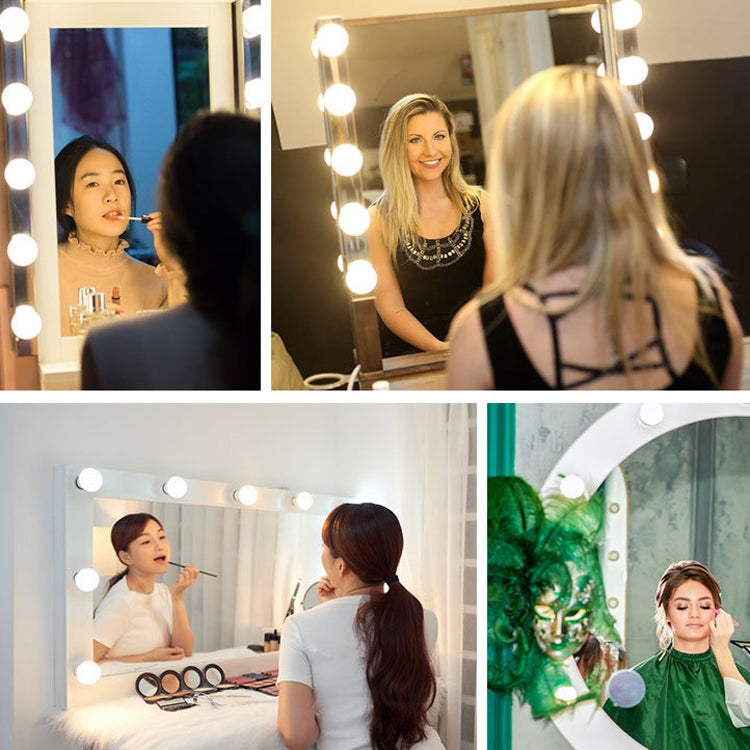 14 LEDs Cosmetic Room Bathroom Mirror Front Light USB Three-Color Dimming Light by buy2fix