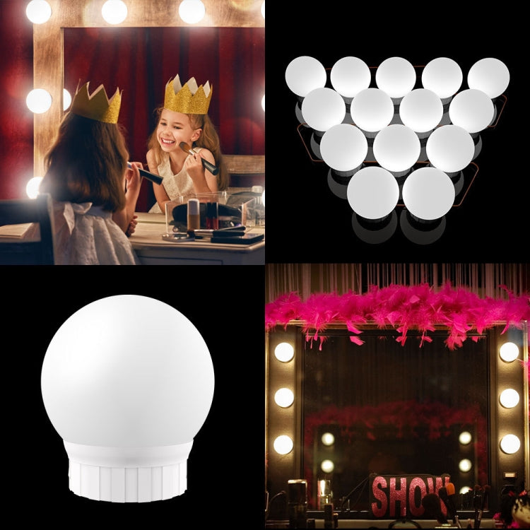 3 Color Temperature Mirror Front Lamp USB Simple Bathroom Makeup Light Bulbs, Power source: 2 LEDs by buy2fix