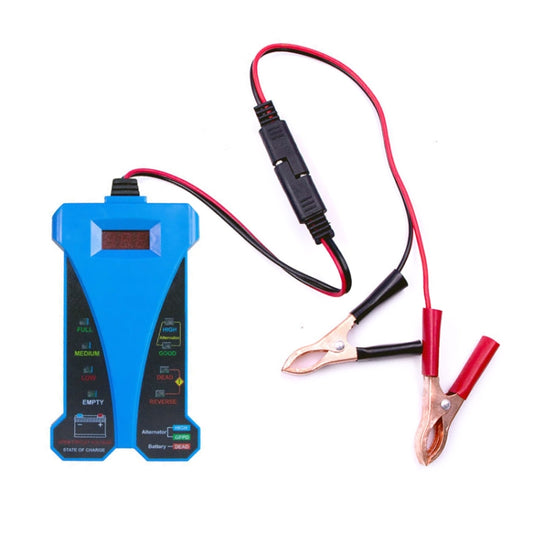 12V Three-In-One Battery Tester Digital Display Tester (Blue) by buy2fix