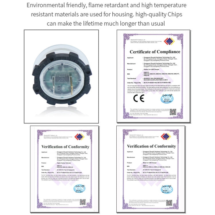 2 In 1 Modified Car Double Digital Voltage Current Table Measuring Instrument(Red Light) by buy2fix