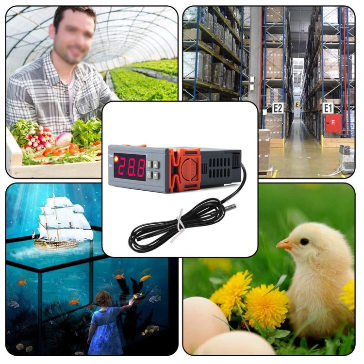 MH-1210W Digital LCD Temperature Controller Thermocouple Thermostat Regulator with Sensor Termometer, Temperature Range: -50 to 110 Degrees Celsius by buy2fix