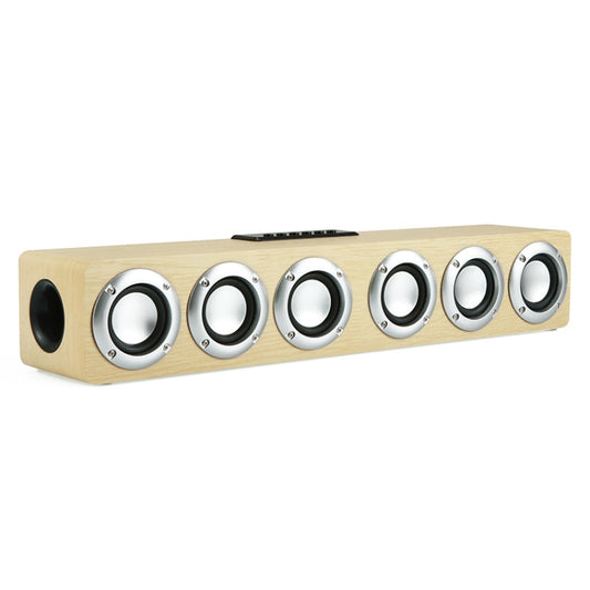 M1 Bluetooth Speaker Alarm Clock Wooden Wireless Desktop Loudspeaker(Yellow) by buy2fix