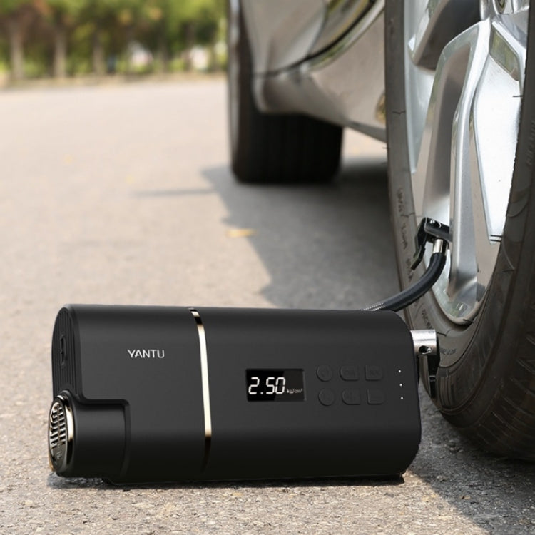 YANTU A31 Car Smart Digital Display Air Pump Electric Portable Tire Pump, Specification: Wireless Version Black by YANTU