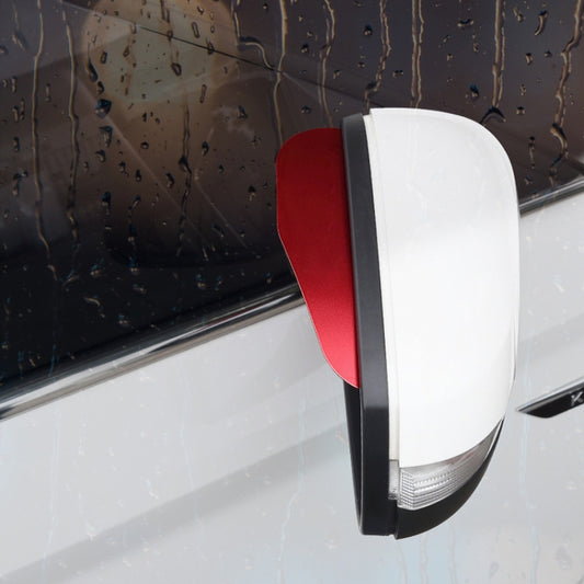 Car Rear View Mirror Rain Eyebrow Cover Catering Mirror Aluminum Alloy Rain Shield(Aluminum Alloy Red) by buy2fix