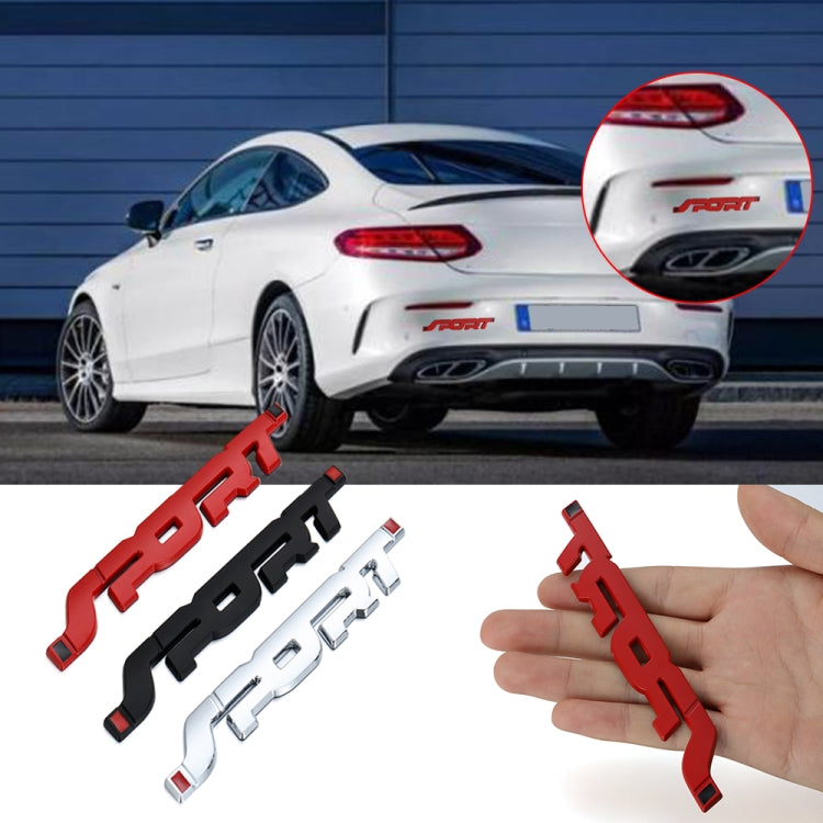 6 PCS Metal 3D Stereo Car Sticker Modified Sport Tail Sticker Body Sticker(Black) by buy2fix
