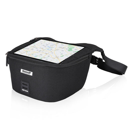 Rhinowalk X21923 Bicycle Front Hanging Bag Multi-Function Bike Waterproof Front Bag(Full Black) by Rhinowalk