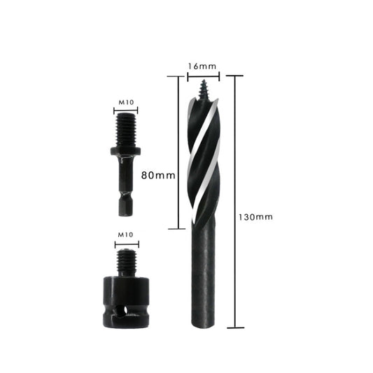 Electric Wrench Hole Opener Woodman Door Lock Rhinestone Drill Template Rejection Drill Bit, Model: 16mm by buy2fix