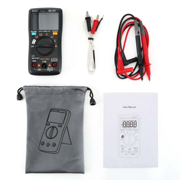BSIDE ZT102A LCD Display 6000 Words AUTO Intelligent Gear Automatic Range Digital Multimeter by BSIDE