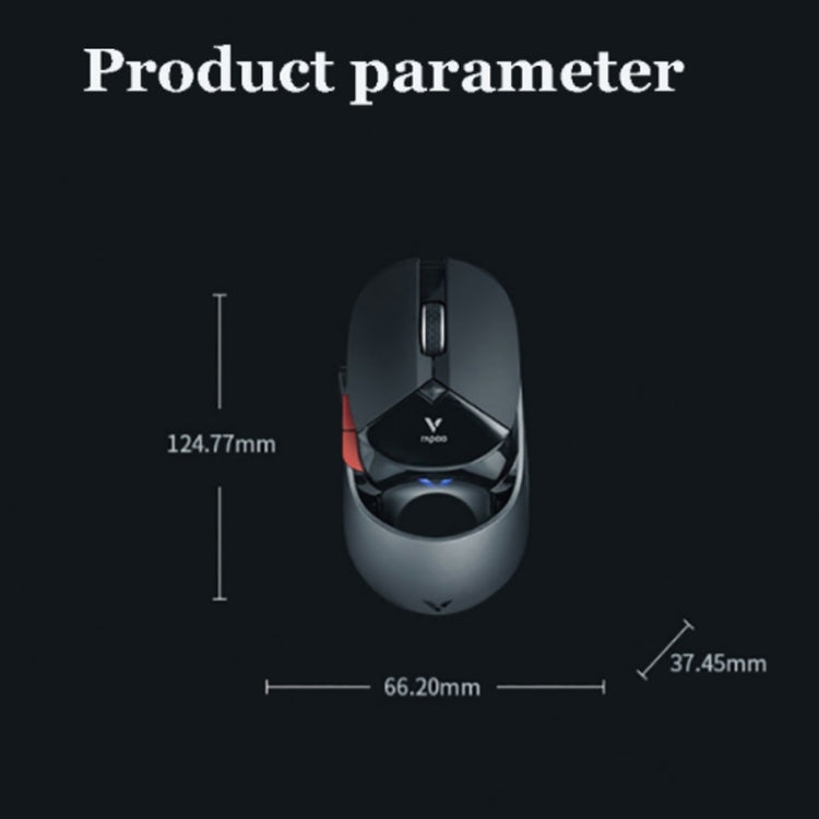 Rapoo VT960 1600 DPI 7 Keys Dual Mode Macro Programmable Symphony RGB Backlit Wireless Gaming Mouse(Black) by Rapoo