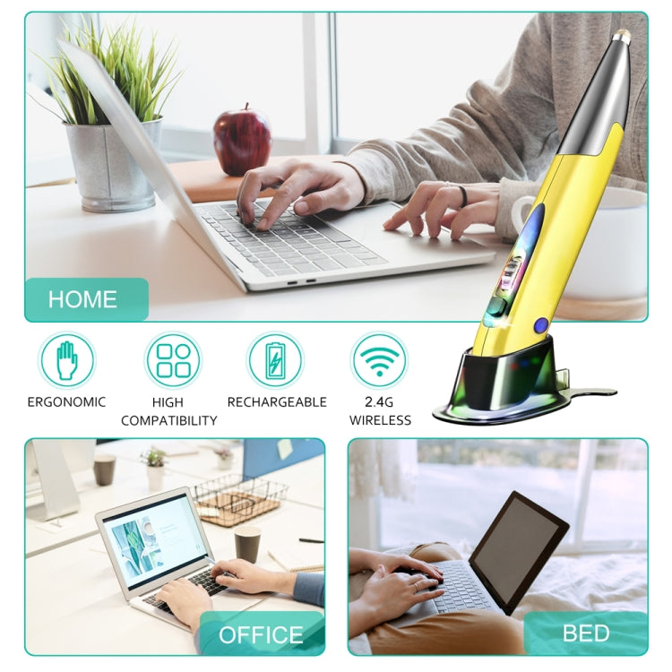 PR-A18 2.4G Charge Mouse Pen Handwritten Glow Wireless Mouse Pen(Green) by buy2fix