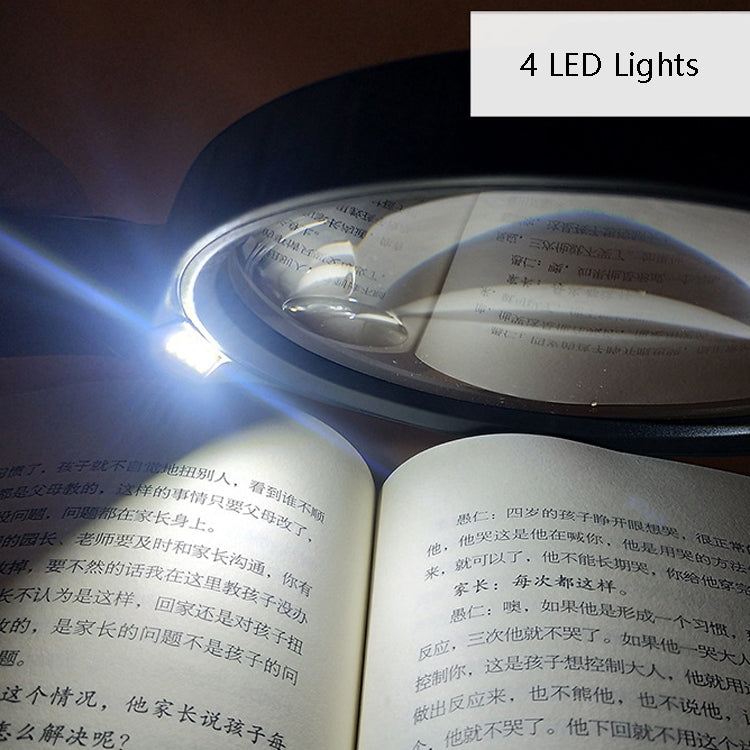 XT-4986E Handheld With Light Magnifier 10 Times Acrylic Lens Portable Magnifying Glass by buy2fix