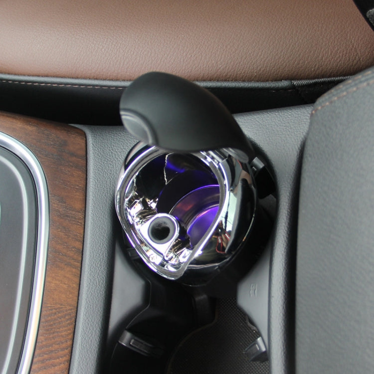 N10 Mini Car Loaded Ashtray With Lamp And Cover Car Supplies(Silver) by buy2fix
