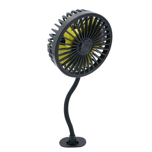 F408 Car Silicone Hose Fan Multi-Angle Adjustment USB Fan(Black) by buy2fix