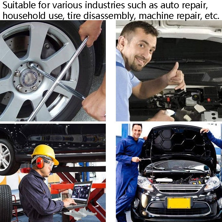 350mm Folding Cross Sleeve Car Tire Wrench, Specification: 17/19/21/23mm by buy2fix