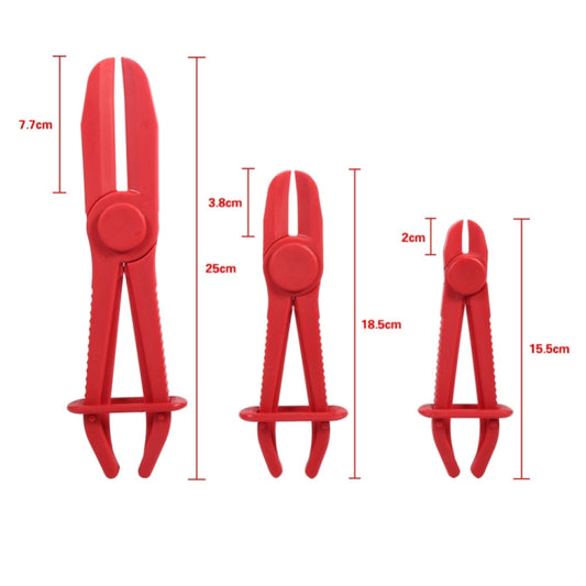 3 PCS/Set Car Nylon Hose Clamp Tool Set Brake Fuel Water Line Clamp Plier(Red) by buy2fix